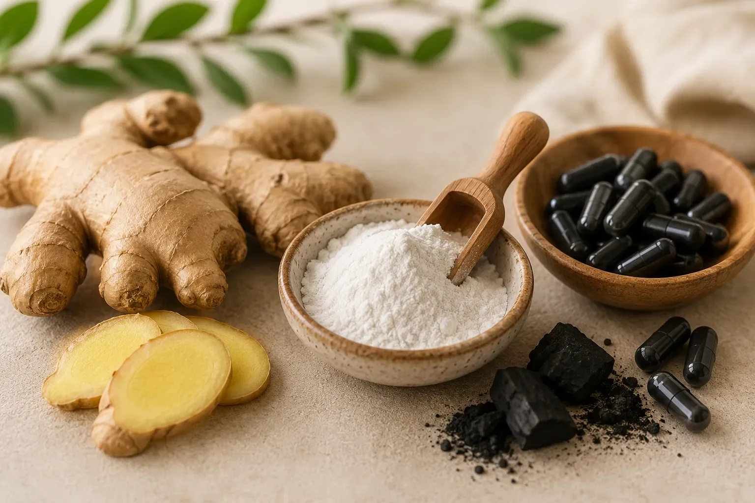 upporting mast cell stabilizers for Long COVID including MSM, ginger, and charcoal