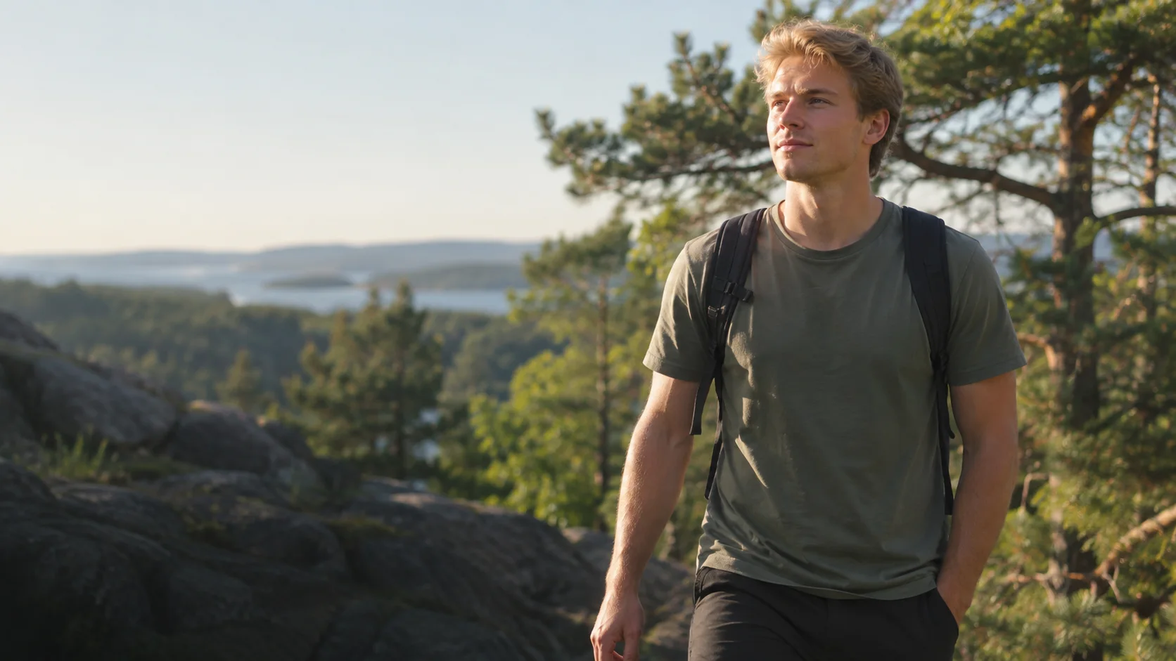 Man outdoors in sunlight, the natural source of vitamin D linked to testosterone